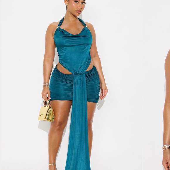 Fashion Nova Dresses & Skirts - Fashion Nova Teal Mini Dress